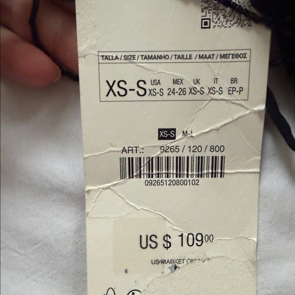 Zara Black Beaded Fringe Top - Picture 10 of 10